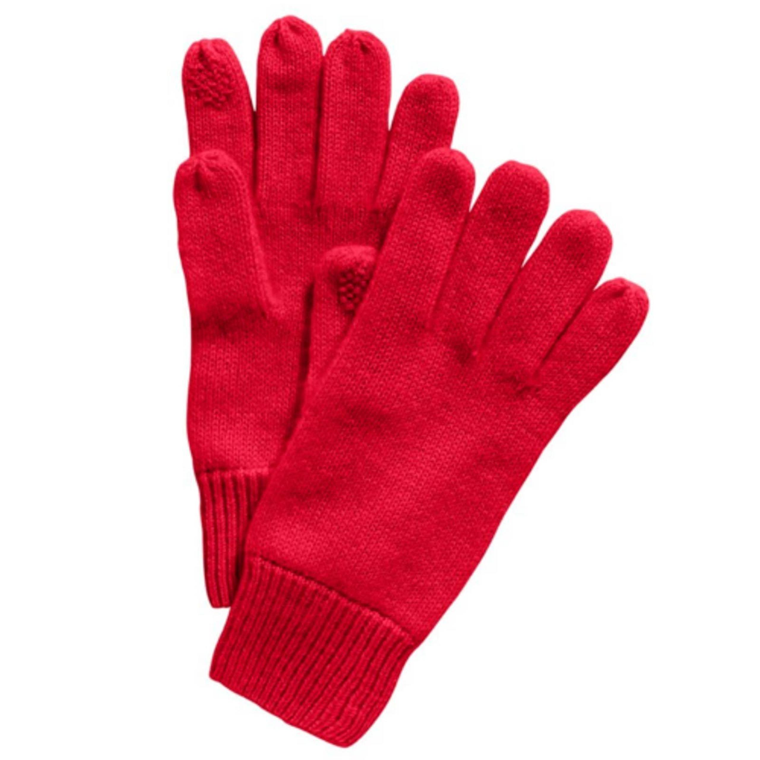 Charter Club 100% Cashmere Light Weight Gloves Touch Screen Compatible Red NWT
