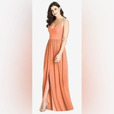 Dessy Collection Women’s CRISS CROSS STRAP BACKLESS MAXI DRESS Size 6