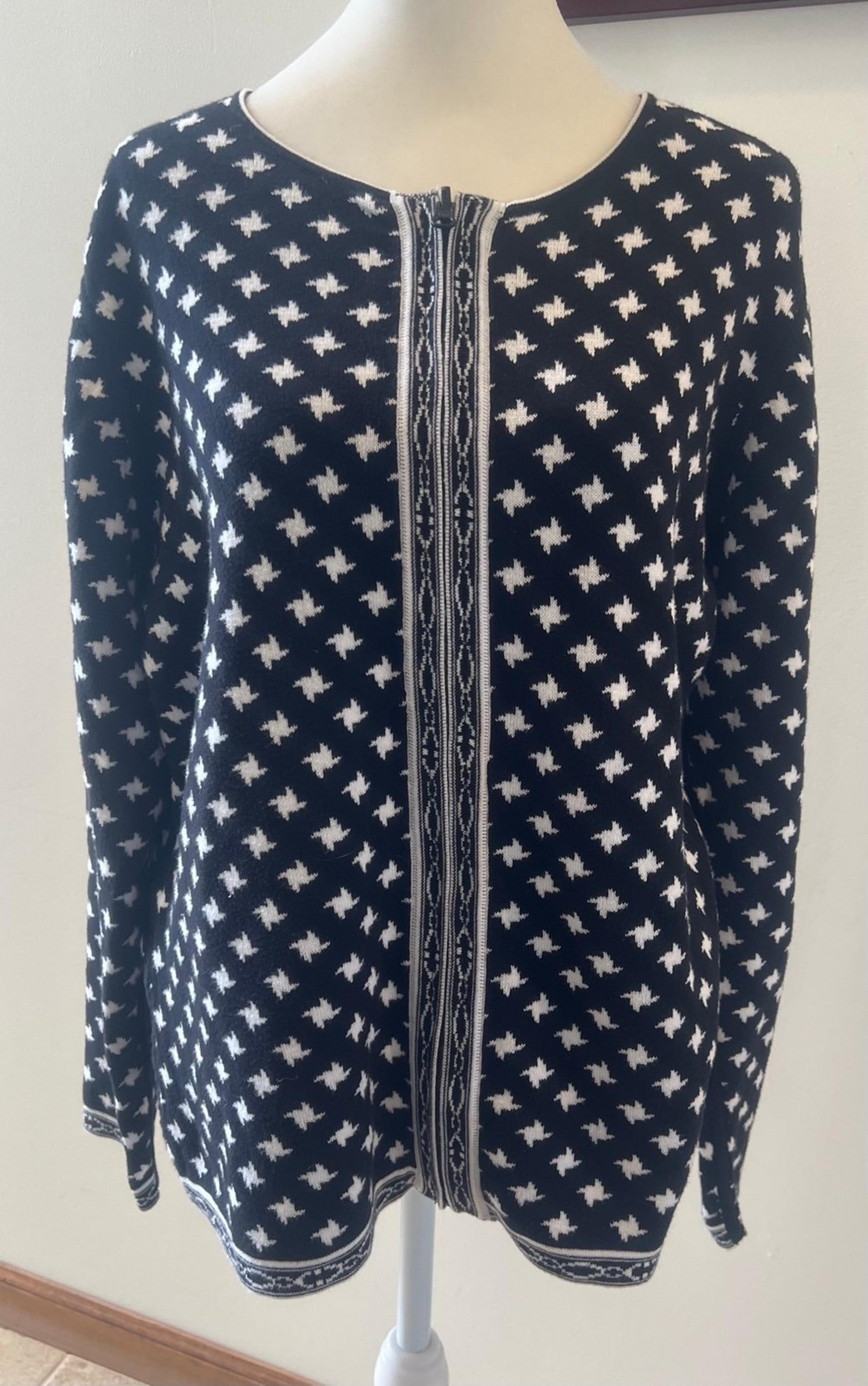 ORVIS | ladies full zip cardigan sweater. Size: L