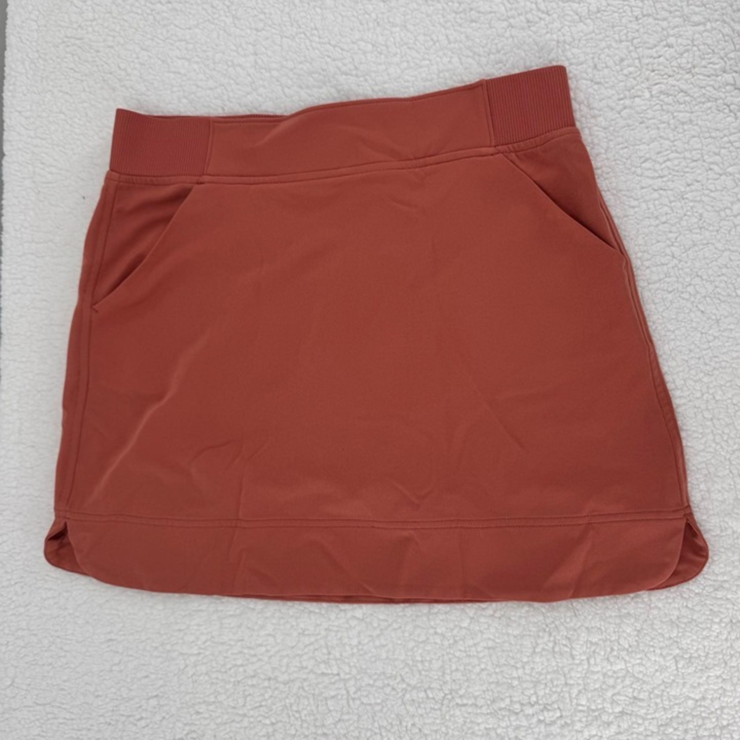 32 Degrees COOL Rust Elastic Waistband Front Pockets Skirt Womens Small
