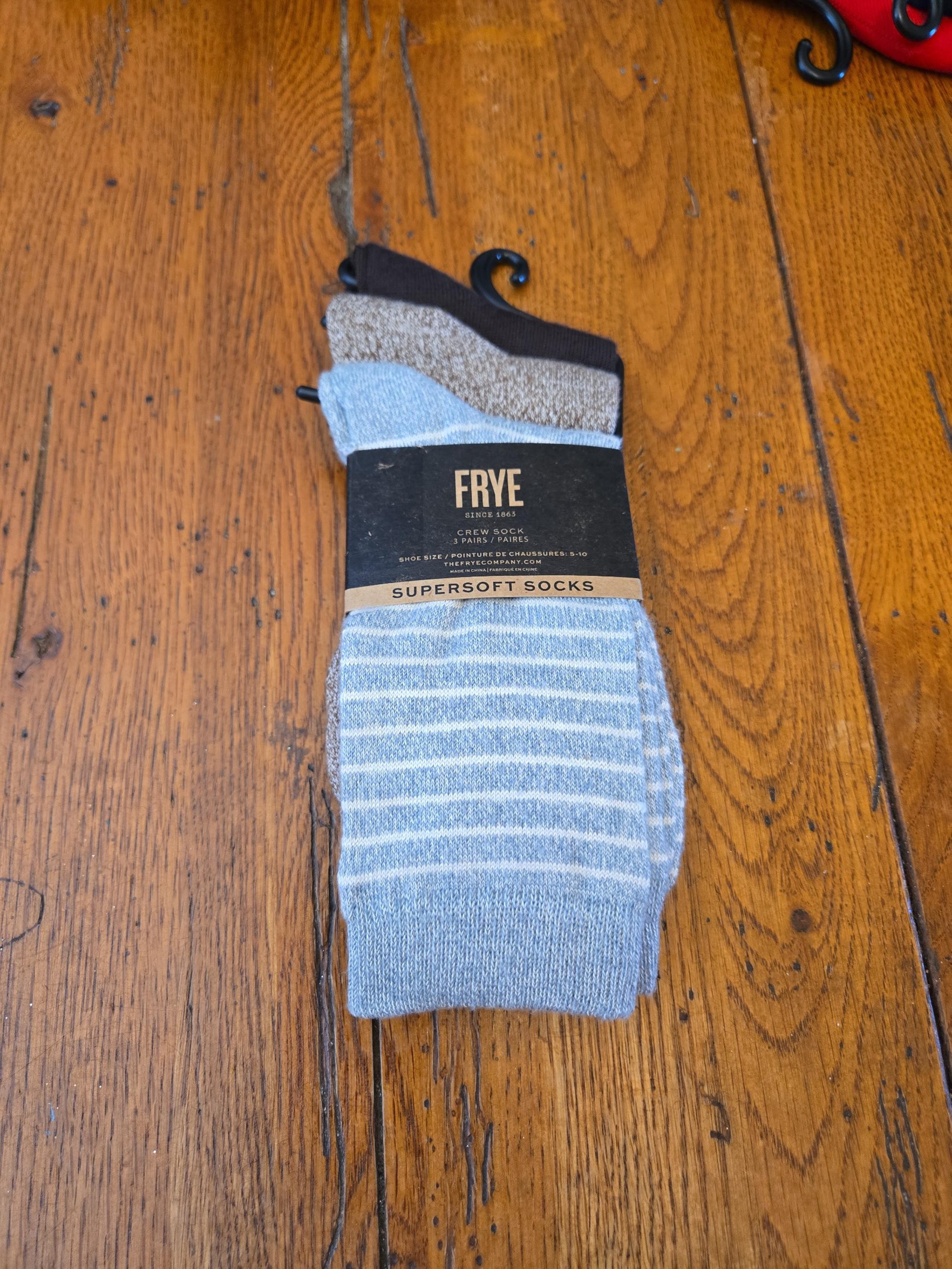New - Frye Supersoft Crew Socks...Womens Sz. 5 - 10