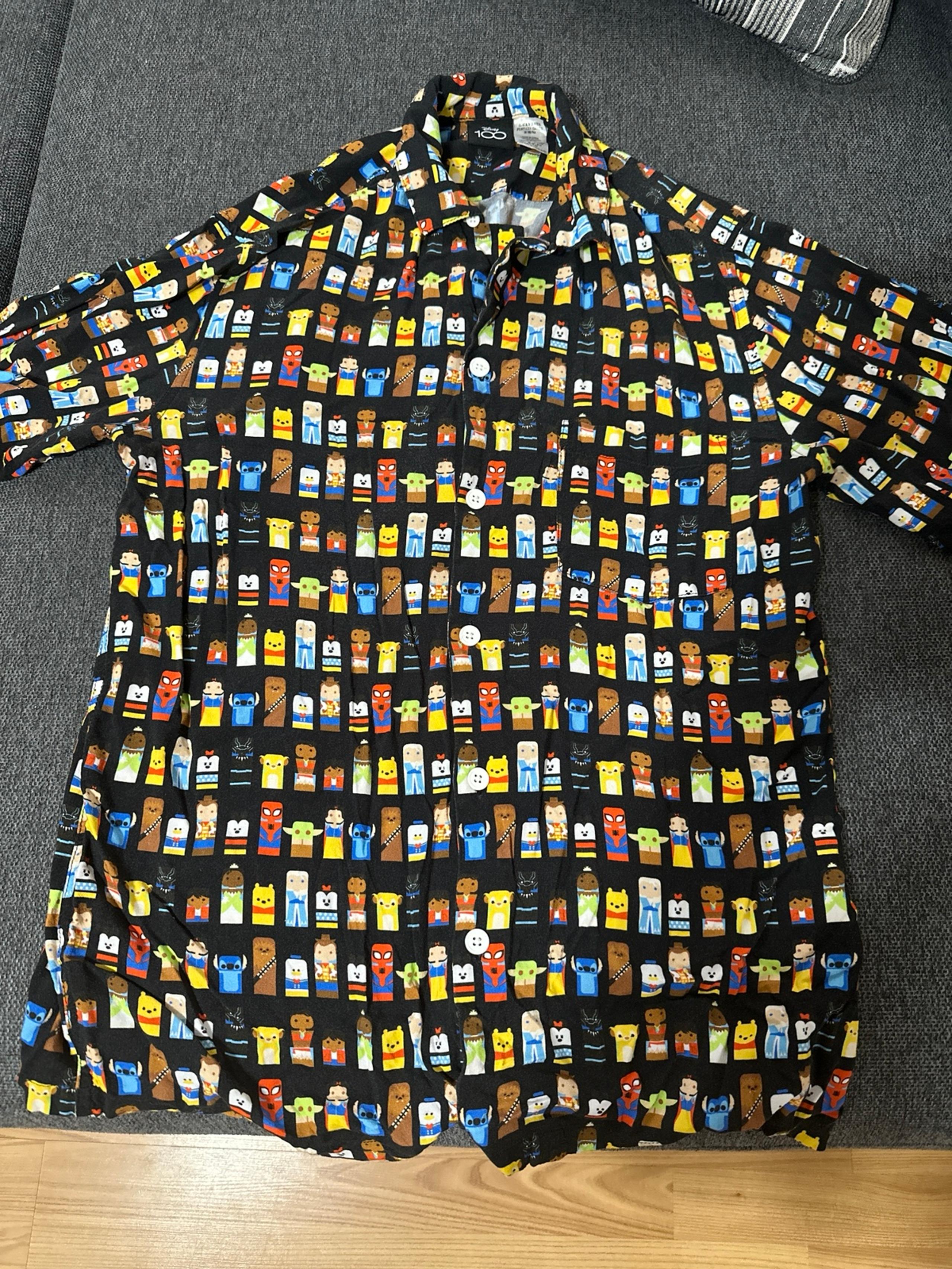Disney Character Men’s Medium Button Up Shirt
