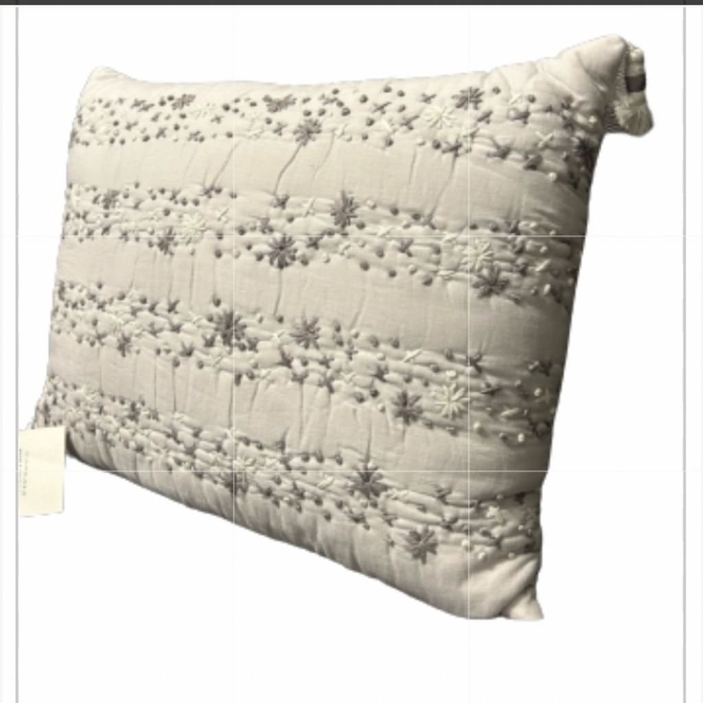 Splendid Decorative Pillow w/cross Stitch Embroidery NWT