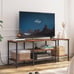 TV Stand with Power Outlets to 65 Inches, TV Console Table with Open Storage