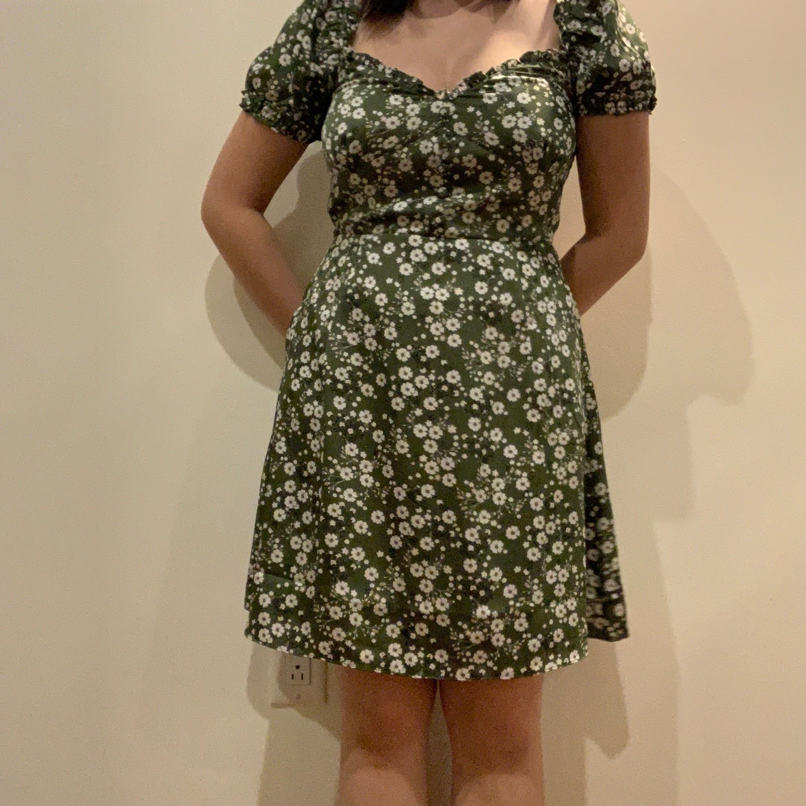 petite studio - maisy dress in green floral