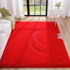 NEW Red Rugs for Living Room 5x8 Large Area Rug for Girls Boys Kids