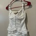 For Love And Lemons Sophie Eyelet Dress Floral White Lace Corset Dress Small