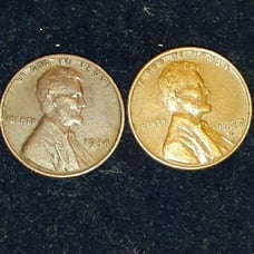 1944 and 1957 D Lincoln Wheat Cents