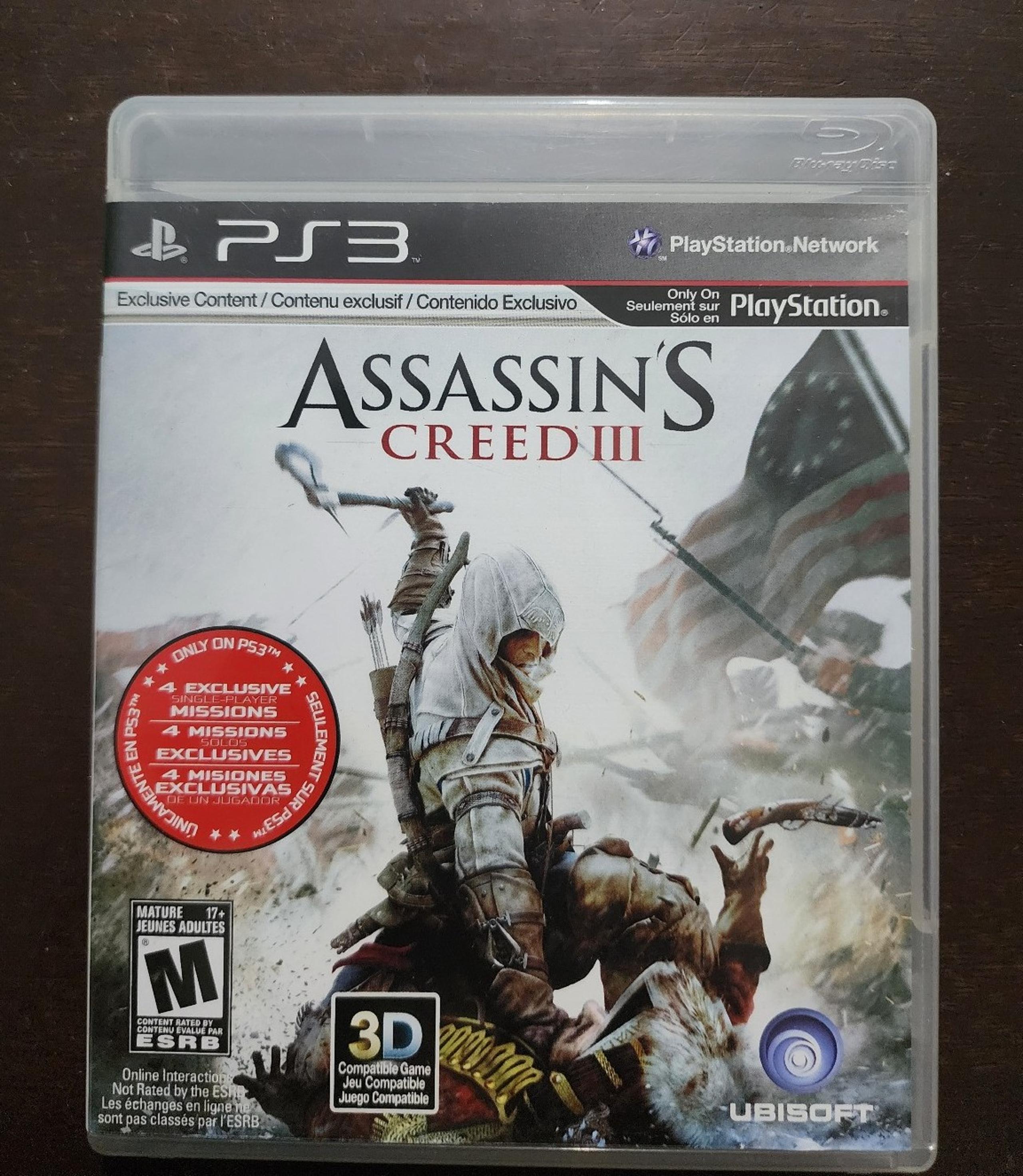 Assassin's Creed III (Sony PlayStation 3, 2012) Mint Disc