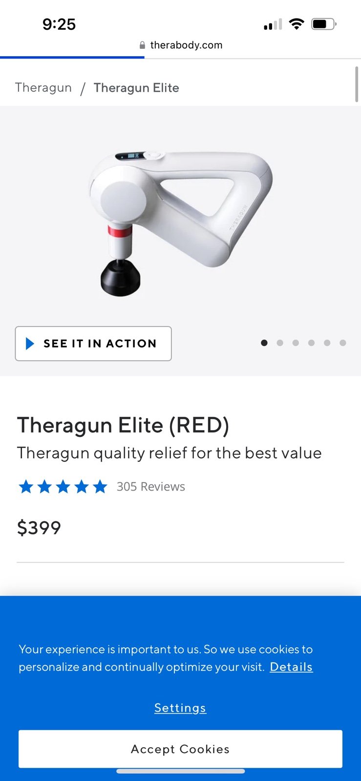 Theragun Elite RED Product