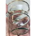 Turkish Tea Glasses Handblown Set of 6 w/ Gold Trim, Brass Holders & Saucers VTG