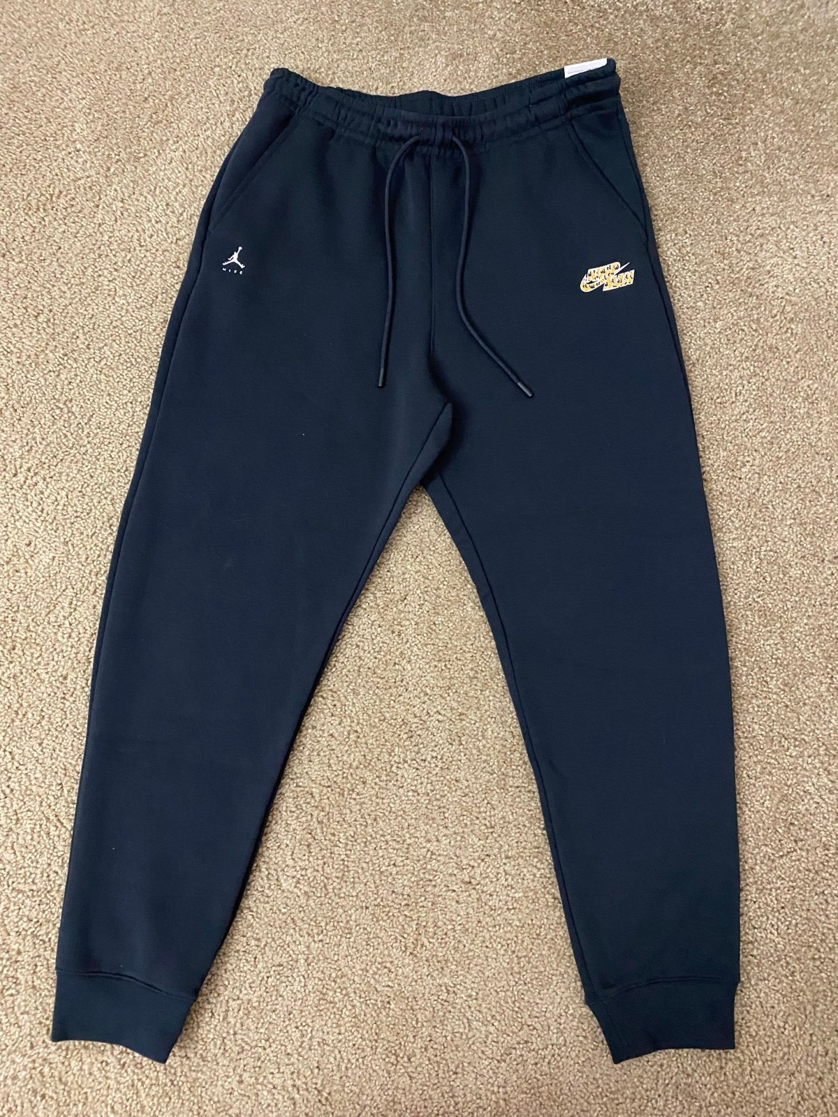 Jordan Jumpman Cheetah Print Logo Joggers Black Men’s Size L Dq8100-010 New