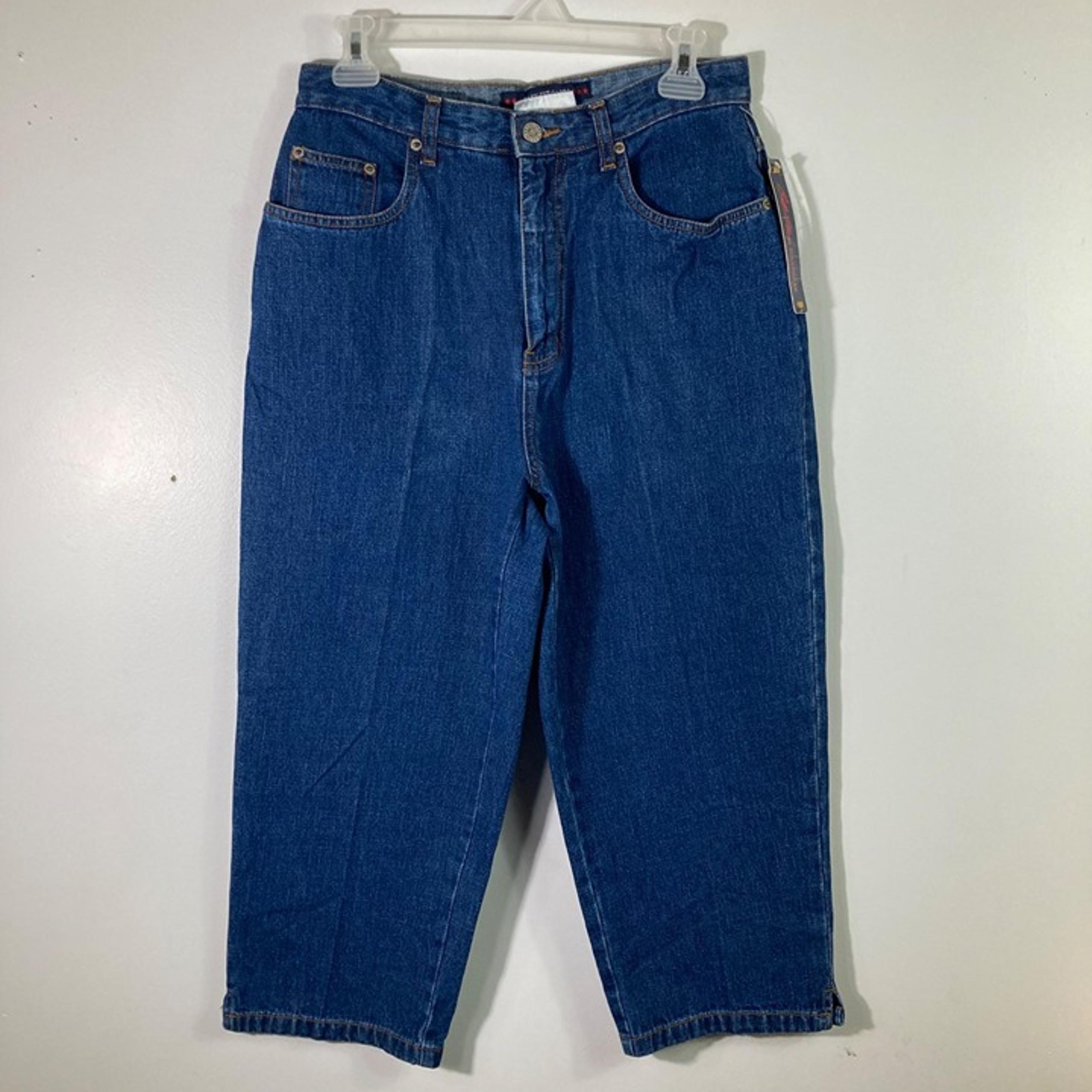 Womens Vintage Bill Blass Easy Fit Capri High Rise Denim 8 NWT