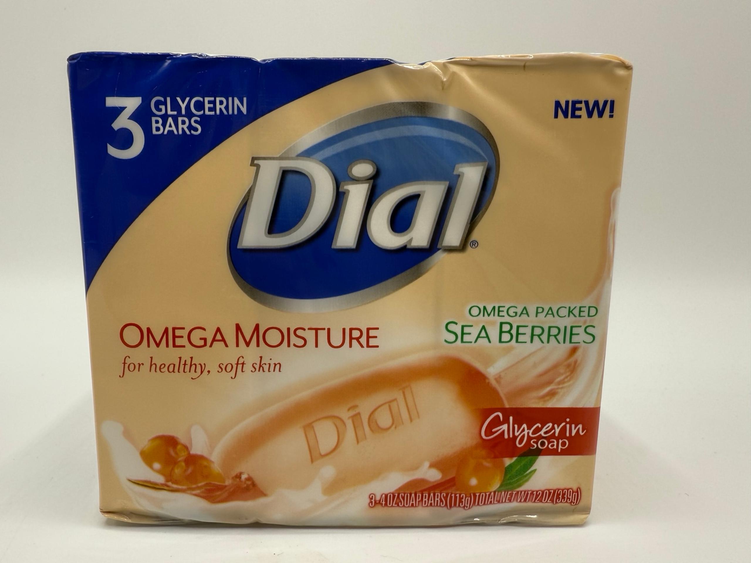 Dial Bar Glycerin Soap Sea Berries 4 oz Bars 3 Pack Discontinued New