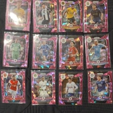 Soccer cards pink prizm
