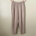 Vintage Flax Pants Womens Medium Tan 100% Linen High Rise Pockets Lagenlook