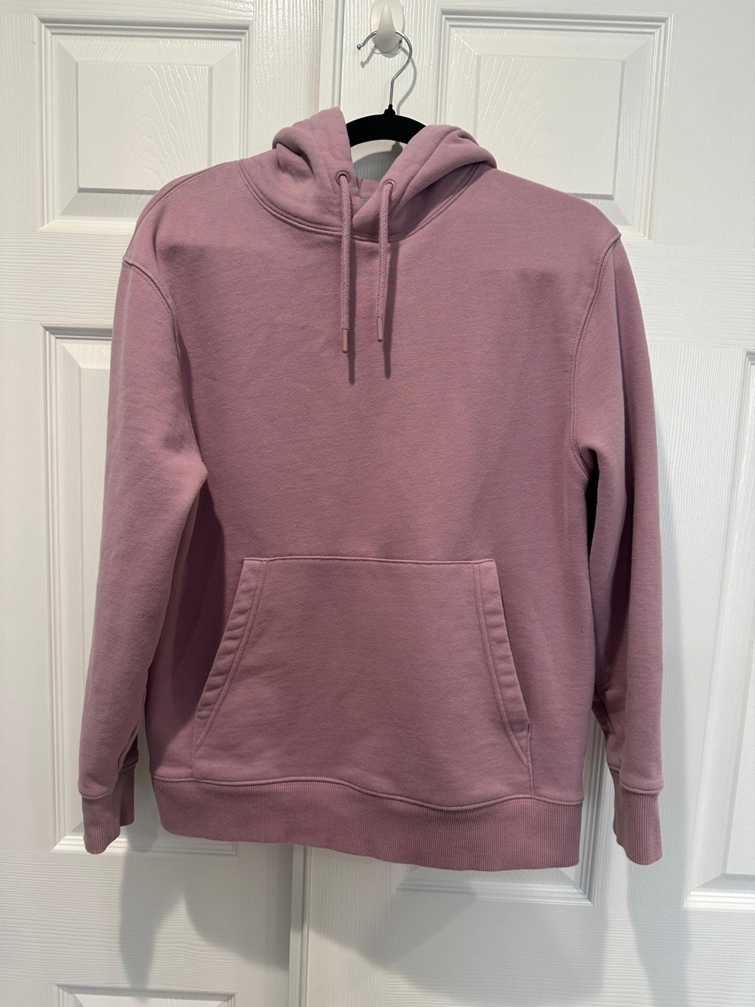 Topman Mens Hoodie Sweater Small Lilac Pullover Fleece Long Sleeve Modern Muted
