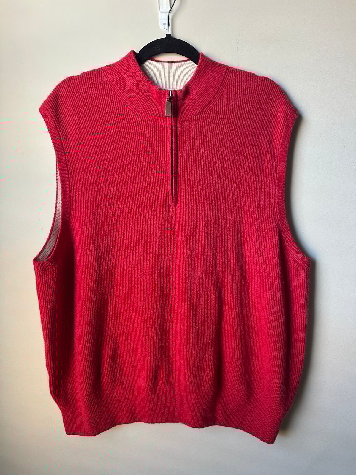 H. Stockton Men’s Red 100% Pure Cashmere Sweater Vest Size XL