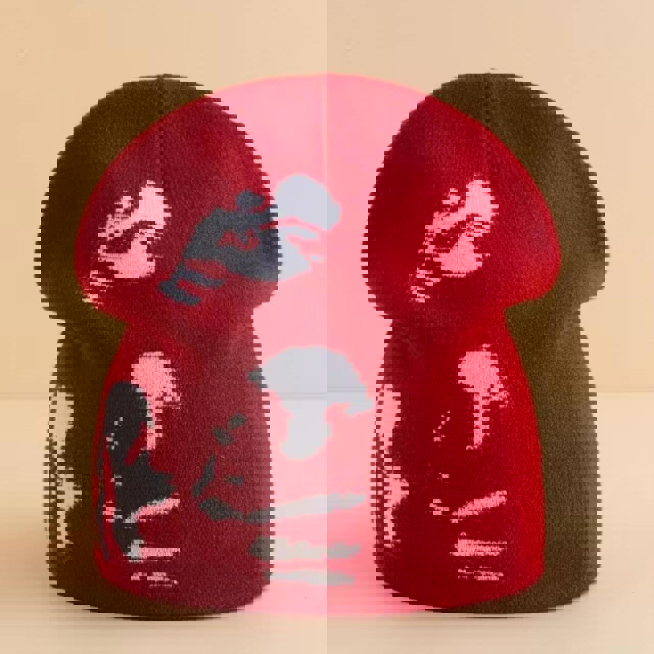 Men's Red and Multi Hat