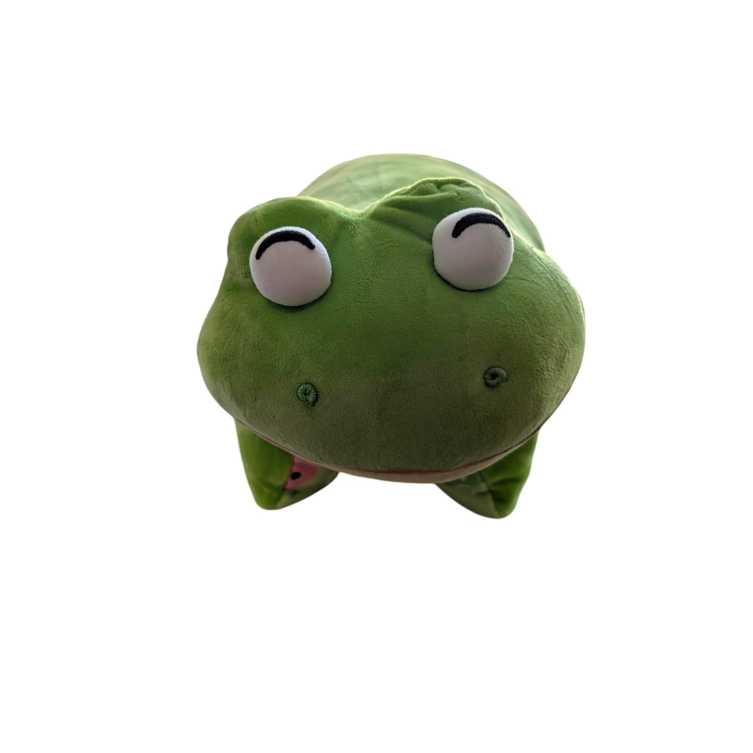 Pillow Pet Watermelon Frog Puff stuffed Animal Plush Preloved 18"