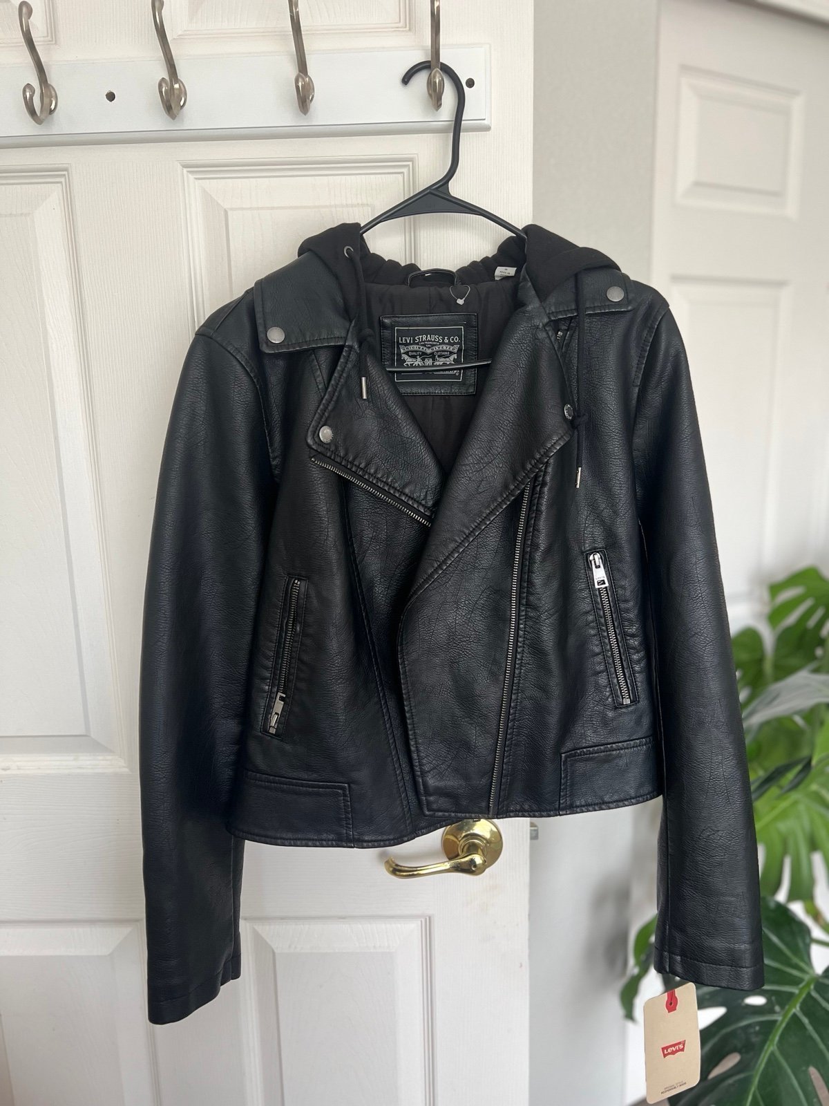 NWT Levi’s faux leather Moto jacket small 138