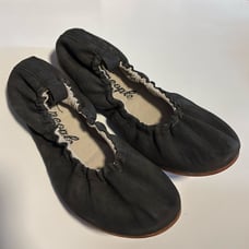Free People leather scrunchy ballet flats sz 8.5