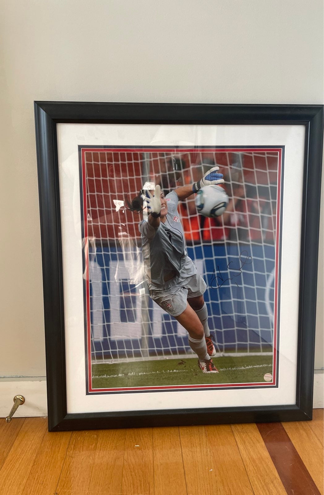 Hope Solo Autographed and framed picture