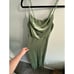 Birdy Grey Ash Velvet Cowl Neck Maxi Dress In Dark Sage Size XS Bridesmaid