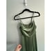 Birdy Grey Ash Velvet Cowl Neck Maxi Dress In Dark Sage Size XS Bridesmaid