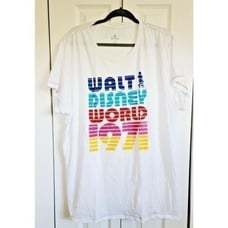 Walt Disney World 1971 White T-Shirt Size 3X Unisex Cotton Blnd Single Stitch