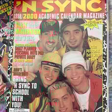 1999-2000 N'SYNC ACADEMIC CALENDAR MAGAZINE