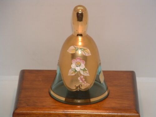 Pre-Owned Vintage Bohemia Glass Floral Decorative Glass Bell