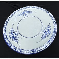 Vintage Rare Handpainted Portugal Blue And White Large 14” Plate Beautiful! -S1