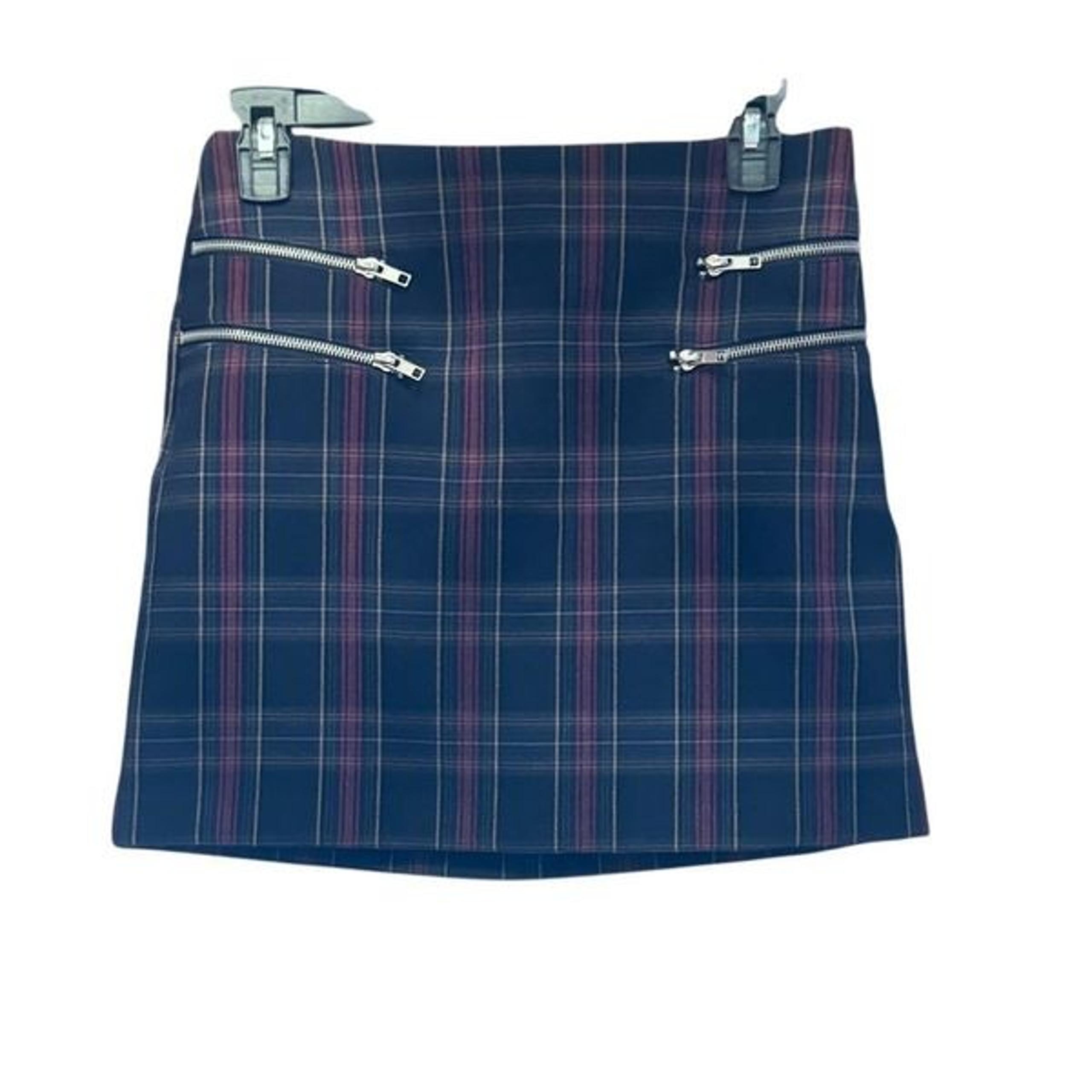 Forever 21. Women's Red/Blue Tartan Plaid Mini Academia Skirt. Size Small.