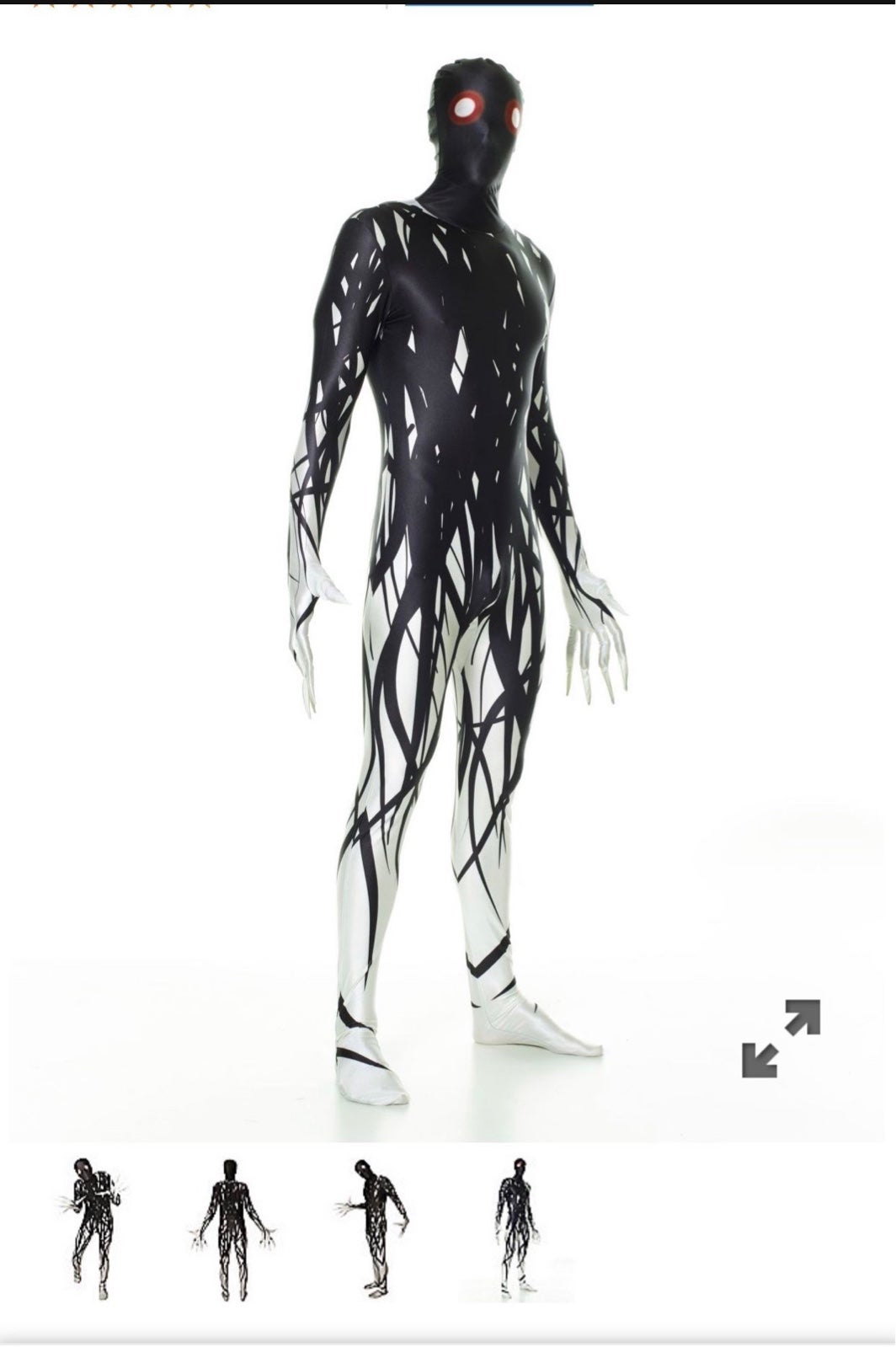 Boys Size Large Zalgo Skinsuit Costume