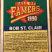 Bob St. Clair Hall Of Famer Score card