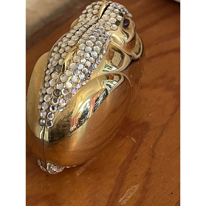 Vintage Signed Judith Leiber Rabbit popular Bunny Mini Pillbox Gold Tone Rhinestones