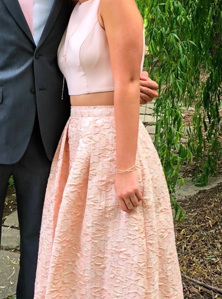 Light pink 2 piece dress