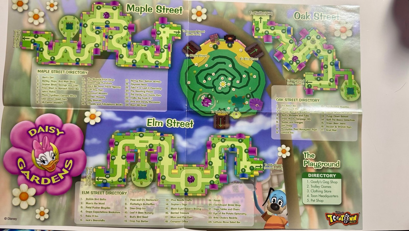 Disney’s Toontown Online Newsletter Apr/May 2008 featuring Daisy Gardens poster