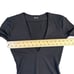 Alix NYC Bodysuit Womens Small Black V-Neck One Piece Stretch Minimalist