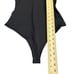 Alix NYC Bodysuit Womens Small Black V-Neck One Piece Stretch Minimalist