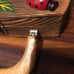 Vintage, handmade wooden purse