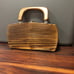 Vintage, handmade wooden purse