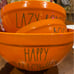 Rae Dunn Orange Halloween Mixing Bowls VHTF