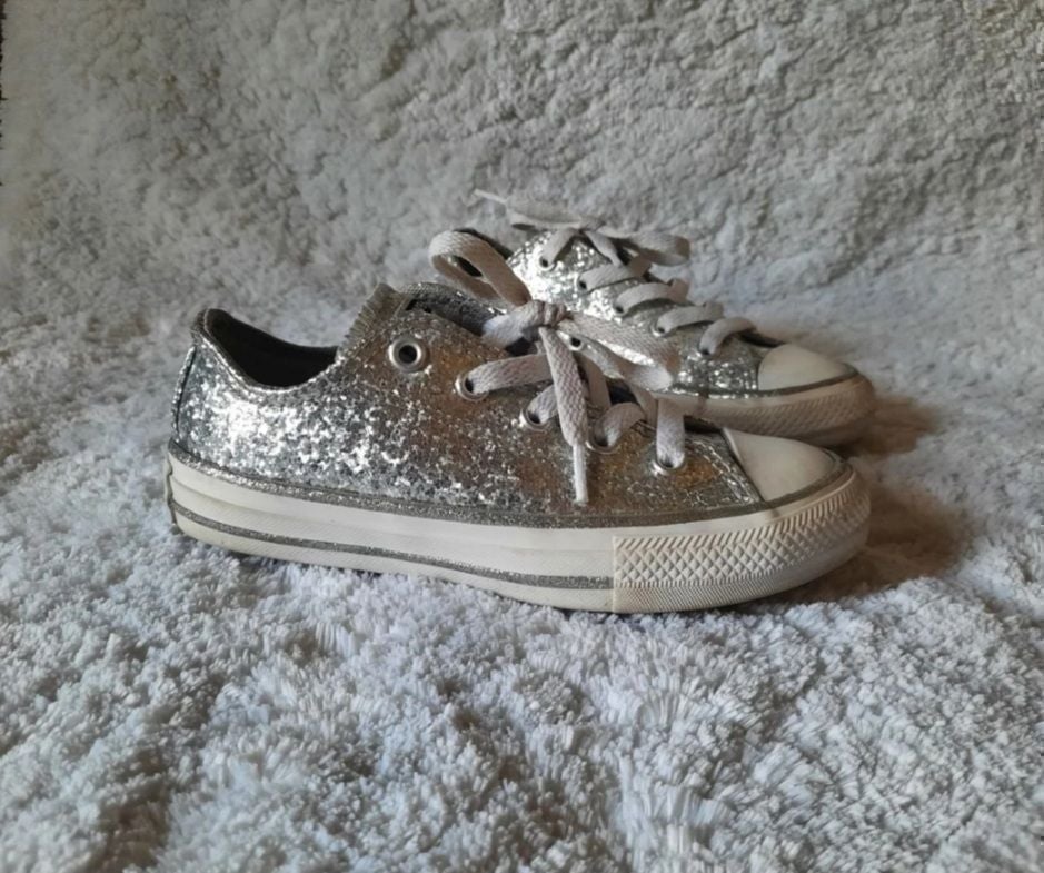 Converse Sparkly Leather Shoes Size 12
