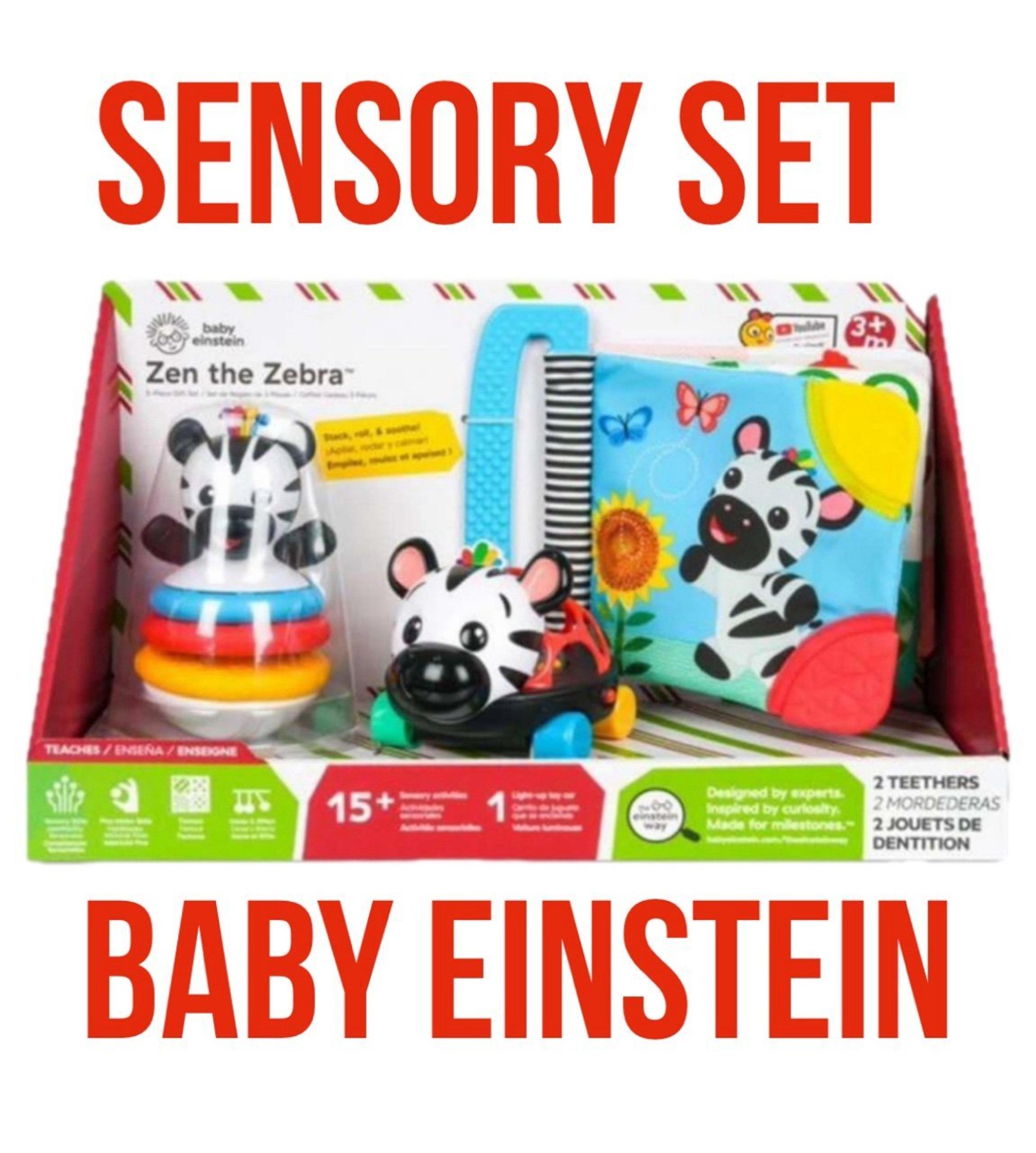 Baby Einstein Zen the Zebra Baby Toy Gif 
Set 3pc Sensory set New
