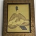 vintage japanese prints poet yamabe no akahito framed set 5x6 inch