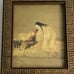 vintage japanese prints poet yamabe no akahito framed set 5x6 inch