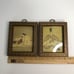 vintage japanese prints poet yamabe no akahito framed set 5x6 inch