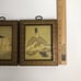 vintage japanese prints poet yamabe no akahito framed set 5x6 inch